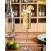 Plastic Champagne Flutes, Disposable Stemless-Look Glasses with Long Stems, Clear