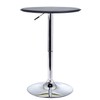 HOMCOM 25" Classic Round Adjustable Faux Leather Chrome Standing Bistro