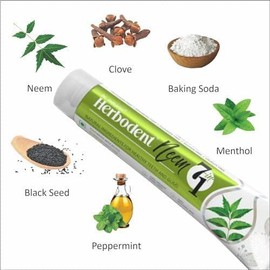 Herbodent NEEM 7 in 1 Toothpaste-Organic Herbs-Neem, -No Fluoride, No Paraben -6.53Oz Oral healthy toothpaste cream Mint Pack oral health probiotic  toothpaste - Specification: Pack of 1