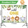 Wild One Background Banner Jungle Safari 1st Birthday Background Jungle