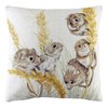 Evans Lichfield Woodland Fieldmice Cushion Cover, Polyester, Linen, Multi,43 x
