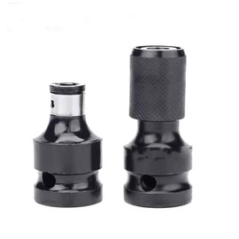 Pack of 2 Impact Wrench Adapter, Bit Holder Socket Adapter, 1/2 to 1/4 Inch Bit Adapter, Impact Wrench Accessories for Impact Wrench Screwdriver Bit Holder