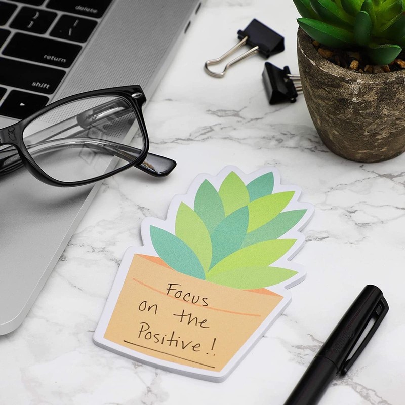 Paper Junkie Cactus Sticky Notes for Teacher Supplies, Cute Office