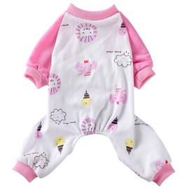 XIAOYU Dog Pajamas Elephant Pattern Comfortable Puppy Cat Clothes Soft Dog Costume Jumpsuit Shirt L
