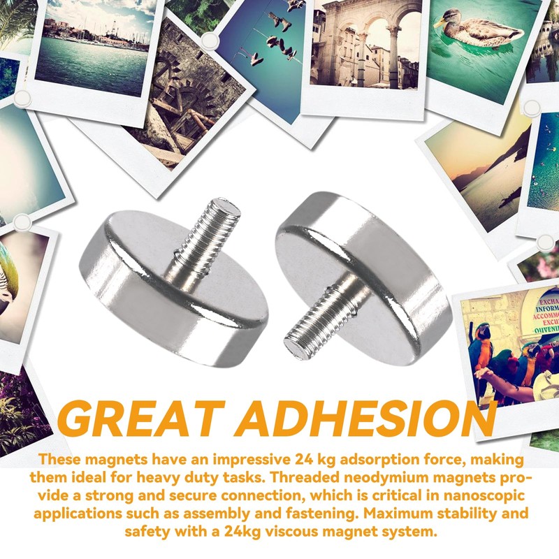 WIYETY Pack of 10 Neodymium Magnets: Magnet with Thread, M5