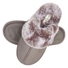 Jessica Simpson Womens Comfort Faux Fur Memory Foam Slippers Non