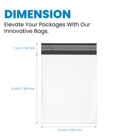 UK SUPPLIES LIMITED Pack of 25 White Colored Mailing Bags with Waterproof & Strong Peel & Seal Envelopes,Parcel Bags for Posting Clothes (Medium (10"x14" / 250x350mm))