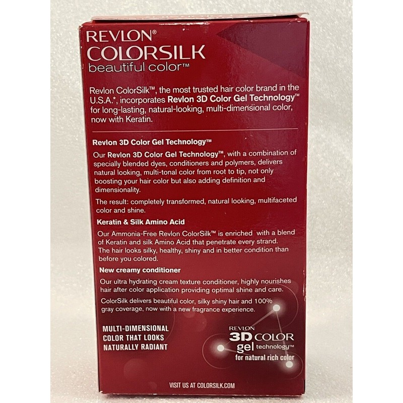 Revlon Colorsilk Permanent Hair Dye 100% Gray Coverage #43 Medium