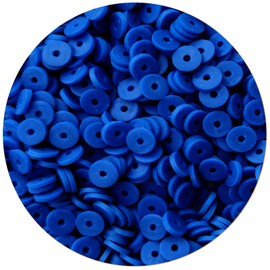 2000pcs Royal Blue Clay Beads for Bracelets Making Heishi Polymer Disc Clay Bead Flat Spacer 6mm for Jewelry Earrings DIY Crafts