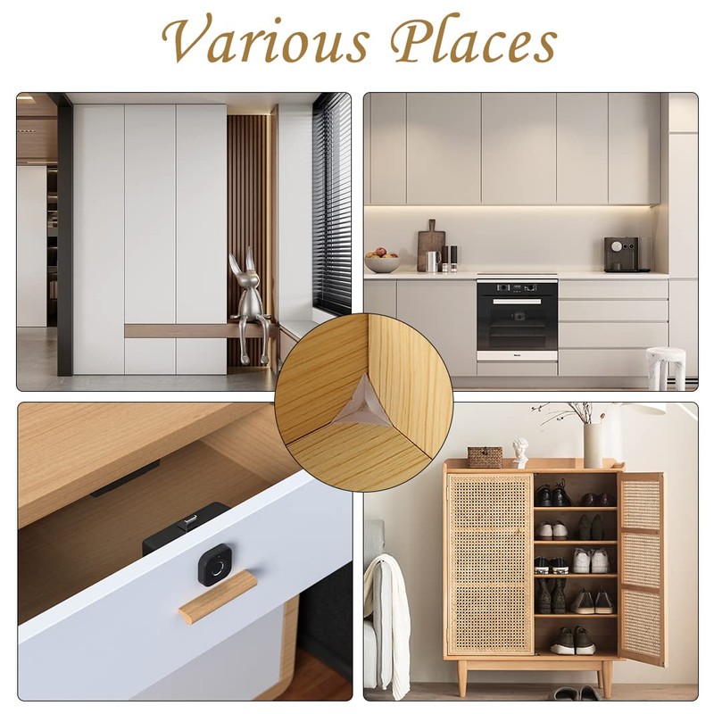 Pack of 100 Transparent Edge Dust Protection for Cupboard Drawer