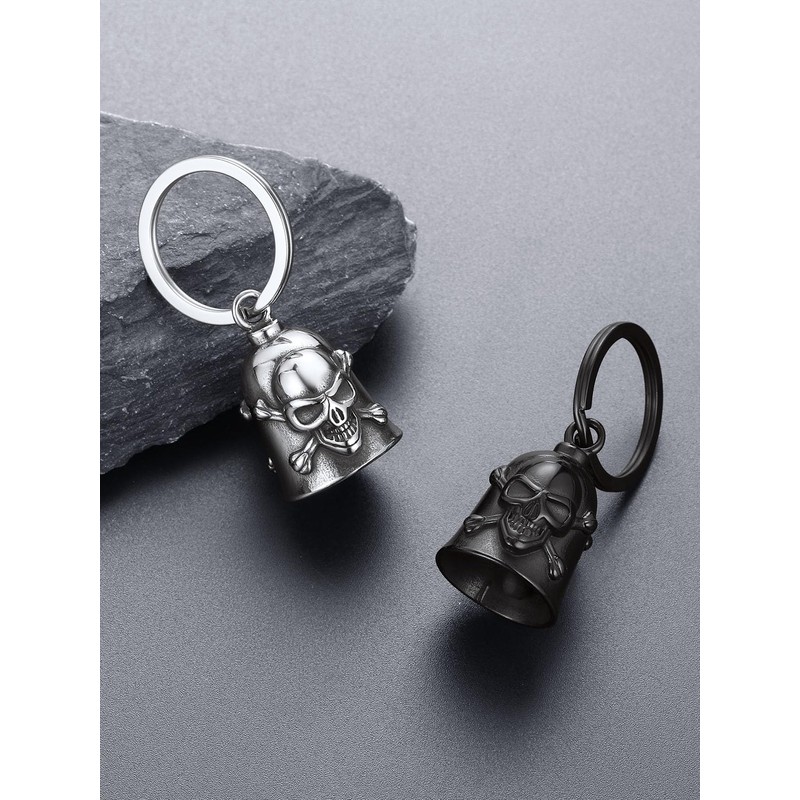 Bandmax Keyring Motorcycle Bell Stainless Steel Motorcycle Bell Keyring Viking