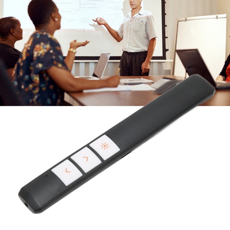 Presentation Clicker Ergonomic Handhold 2.4G Wireless USB Presenter with Receiver