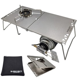 N-project Titanium Heat Insulation Table Folding Type SOTO ST-331 (TrekMaster) UL TITANIUM TABLE [Made in Japan] *Burner Sold Separately