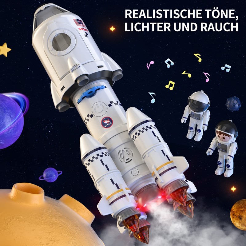 TEMI Space Shuttle Rocket Toy for 3 4 5 6
