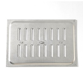 Merriway BH05804 9 x 6 inch Adjustable Sliding Hit and Miss Air Grille (Overall Vent Size: 240 x 165mm), Aluminium, White, 180 x 110 mm, 240 x 165 mm