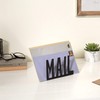 MyGift Modern Black Metal Mail Holder Countertop Organizer with Cutout