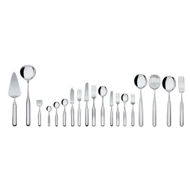 Alessi Collo-Alto, Fischgabel aus Edelstahl 18/10 glänzend poliert, Silver, 19x2x4 cm, 6-Einheiten