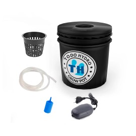 ToDo Hydro Grow Pot Economic 2gal DWC Hydro Bucket Kit with Air Pump & Accessories