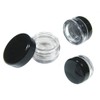 Gereric 3 Gram Black Plastic Empty Cosmetic Storage Containers Trave