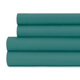Briarwood Home Easy Fit Jersey Sheet Set - Extra Soft 100% Cotton, Jersey Knit (T-Shirt) Breathable Bed Sheets, 150 GSM Deep Pocket – Comfortable & Durable – All Season Bedding Sheets (Queen, Teal)
