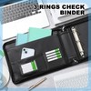Henoyso 3 Rings Fireproof Business Check Binder with Zipper 1.5