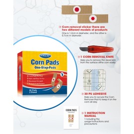 Corn Removers for Feet, 60 Pack, 2 Size Corn Removers for Toe, Foot Corn Toe Corn Callus Removal, Corn Remover Feet, 30 Large Size and 30 Small Size Foot Corn Removers, Toes Corn Removal