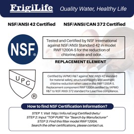 FrigiLife 9690 & ADQ36006101 Replacement for LG LT700P Kenmore Elite 46-9690, ADQ36006102, HDX FML-3 RFC 1200A LT700PC LFX28968ST LFXS29626S RWF1052 RWF1200A LFXS30766S Refrigerator Water Filter,4PACK