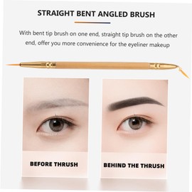 TOVINANNA Double-ended Angled Eyeliner Brush for Cat Eye Lip Liner Makeup Artists Tool