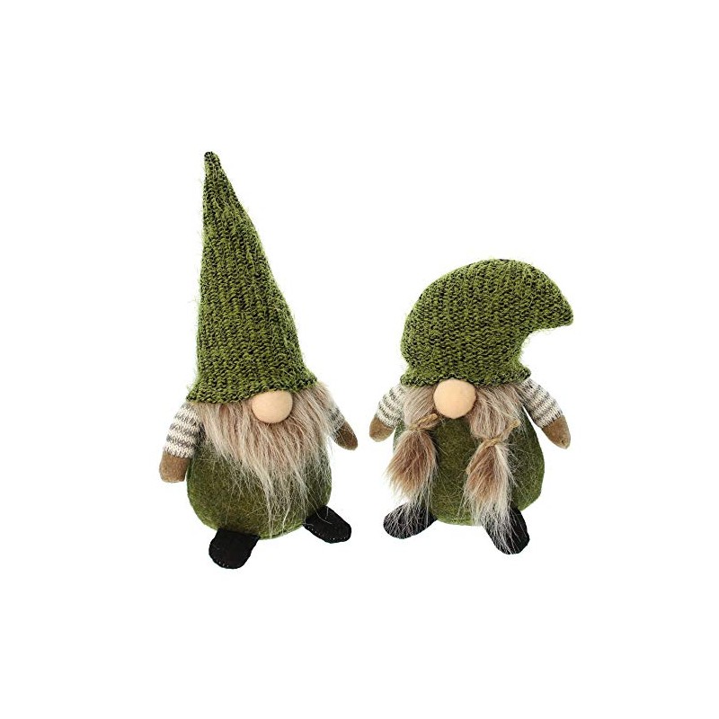 FRANK FLECHTWAREN Gnome, gnome, decorative item, green bottom, set of