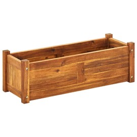 Keketa Garden Raised Beds, Patio Raised Planter Box for Vegetables Outdoor Garden Backyard Flowers Fruits Acacia Wood 29.9"x10.9"x9.8"