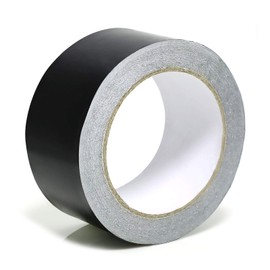 Aluminum Black Foil Tape 2 Inch x 64 Feet 3.9 Mil Thick Black Adhesive Aluminum Foil Tape High Temp Heavy Duty Adhesive HVAC Sealing Hot Cold Air Duct Tape for Pipe
