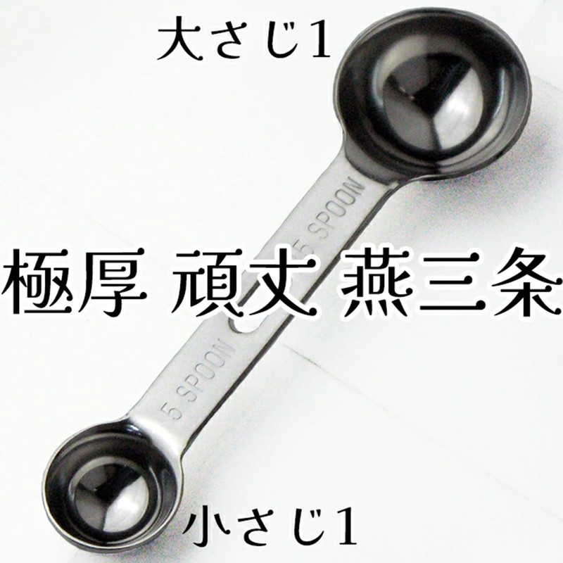 Nagao Tsubame Sanjo Ultra-thick Double Measuring Spoon 5cc 15cc 18-8