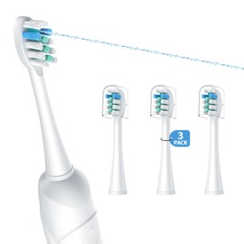 FitMount 3 Pack Toothbrush Replacement Heads Compatible with WaterPik Sonic Fusion 2.0, FitMount Flossing Brush Head Fit for Water-Pic SF-01 SF-02 and 2.0 SF-03 SF-04
