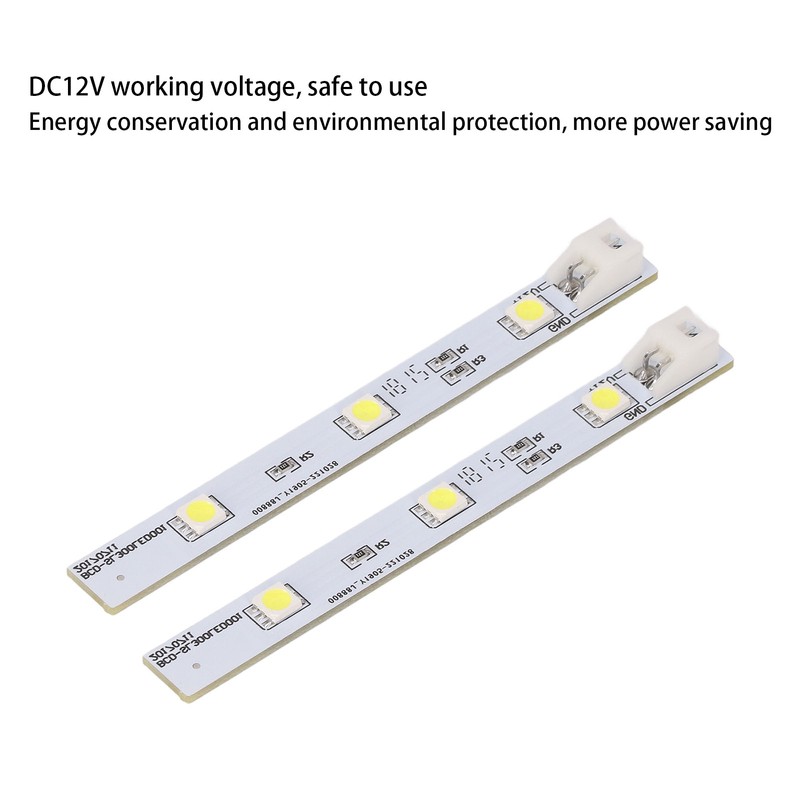 2Pcs Refrigerator LED Light Board White Eyes Friendly Freezer LED