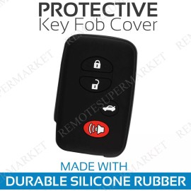 RemoteSuperMarket Key Fob Cover for 2010-2015 Toyota Prius Remote Case Rubber Skin Jacket