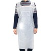 FEIGO Disposable Aprons 100pcs White Plastic Aprons Disposable from High