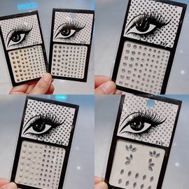Face Jewel Sticker for Party Makeup & Fashion Tattoo Pearl Mix 5ea