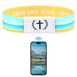 AJORR Bible Verse Bracelet, Nfc-Enabled Christian Daily Prayer Wearable Scripture Bracelet for Men, Women, And Teens