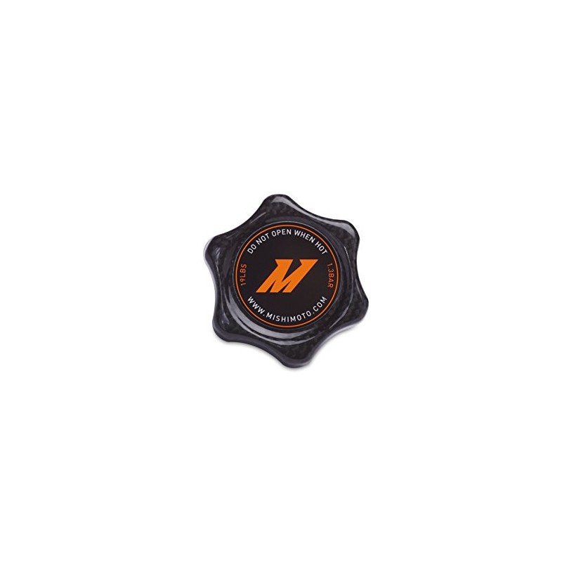 Mishimoto Tapa de radiador de fibra de carbono de 1.3