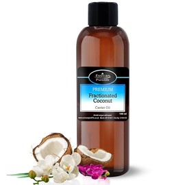 Fractionated Coconut Oil - Fractionated Coconut Carrier Oil for Essential Oil, Coconut Oil for Skin, Hair Growth & Lip Gloss Use, Coconut Oil for Hair - Carrier Oil for Essential Oils Mixing - 100ml