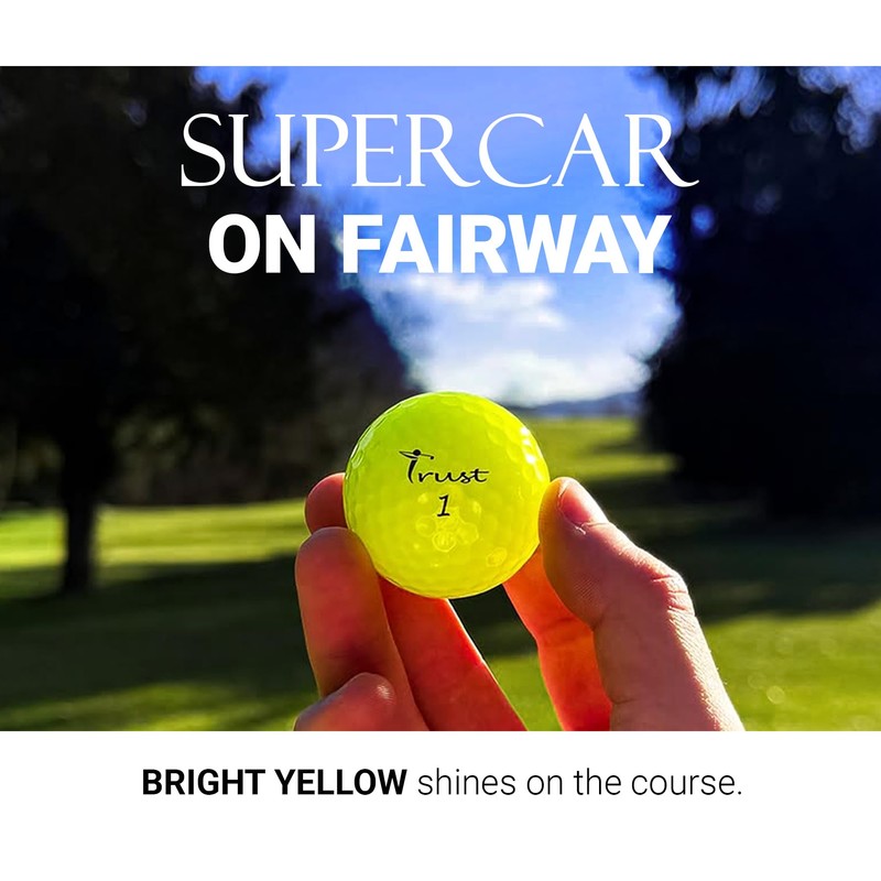 Trust Golf Ball | Aurora Bright Yellow | Soft |