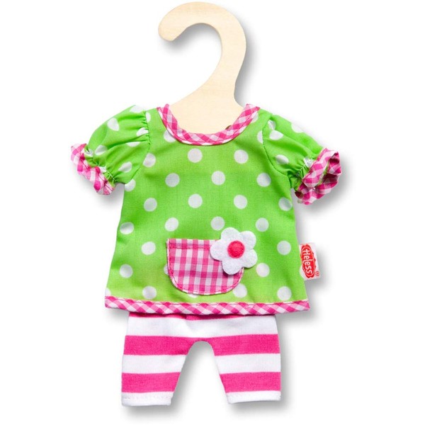 Heless 9255 - Bekleidungsset für Puppen, 2 teilig, Hängerchen mit