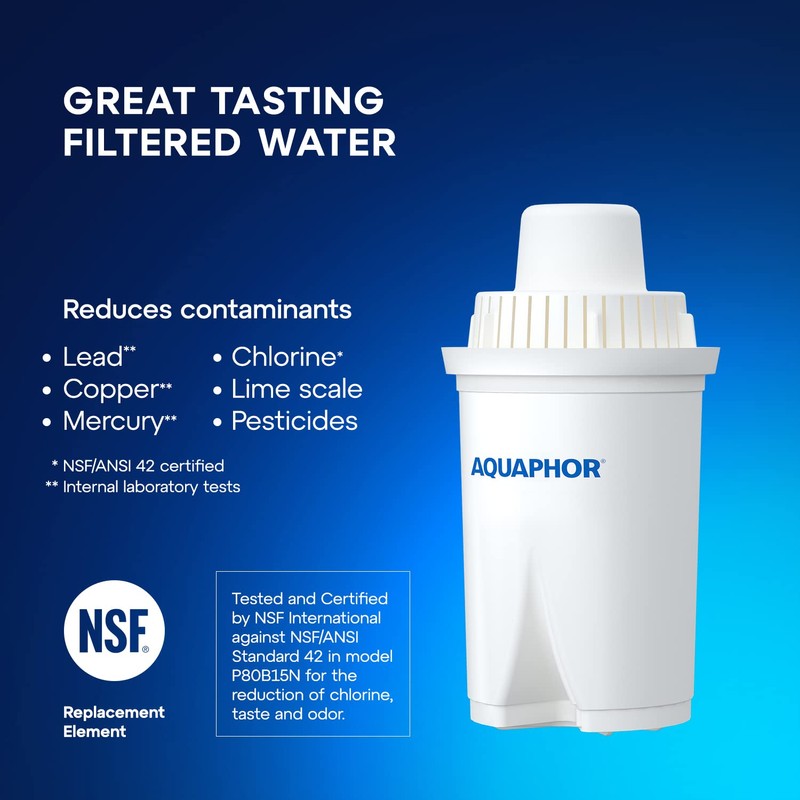 AQUAPHOR B15 Universal Replacement Water Filter cartridges, fits All Brita