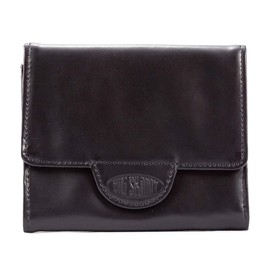 Big Skinny Women's Trixie Leather Tri-Fold Slim Wallet, Holds Up to 30 Cards, Black