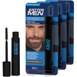 Just For Men Retoque Instantáneo Canas y Cejas, Castaño Medio, 3 Pack 9ml