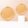 Balsa Circle 10 Transparent Gold Round 8" Disposable Plastic Salad