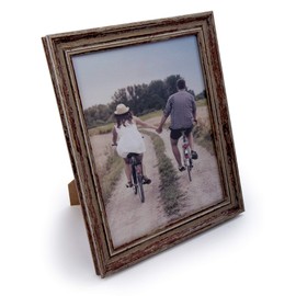 Truu Design, Decorative Distressed Weathered Wooden Look Picture Frame, 8 x 10 inches, Taupe
