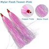 Bucktail Teasers Mylar Flash Teaser Tail Bucktail Teaser Rigs Flounder