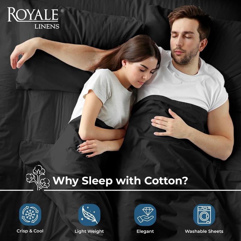 Royale Linens 100% Organic Cotton Flat Sheet Only