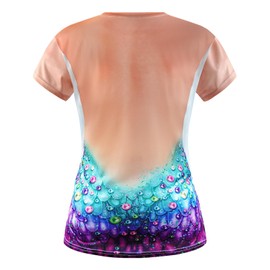 CLOFANWIN Womens Mermaid Costume Top Shirt Outfit T-Shirts, White, Large